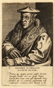Portræt af Jan van Scorel, hollandsk maler af School Netherlandish