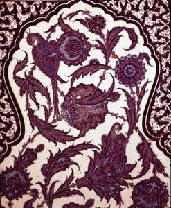 Osmannisk kunst: Iznik-keramik dekorerer omskæringshallen i Topkapi-paladset i Istanbul, Tyrkiet