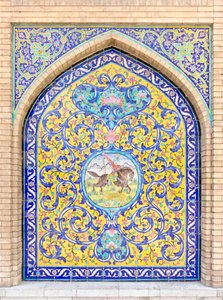 Fliseværk ved Golestan-paladset, Teheran, Iran (foto)