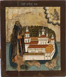 Den hellige Nil ved Seliger-søen, 1700-tallet af School Russian