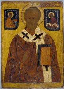 St Nicholas ikon af School Russian