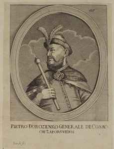 Petro Dorofeyevych Doroshenko, Hetman fra Ukraines højre bred (gravering) af School Russian