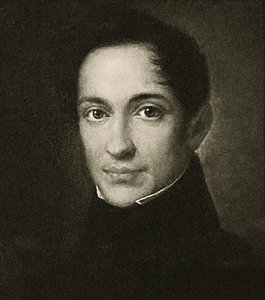 Portræt af Alexander Herzen (litho) af School Russian