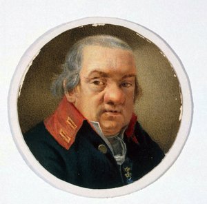 Portræt af arkitekten Giacomo Quarenghi (1744-1817) af anonym kunstner, Akvarel på papir af School Russian