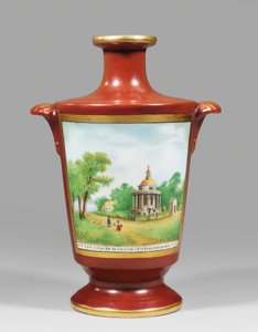 Vase forestillende en Zaporozhiansk kosak, ca. 1825 (porcelæn) af School Russian