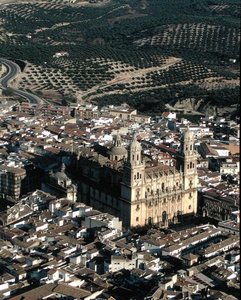 Luftfoto af Jaen-katedralen (foto) af School Spanish