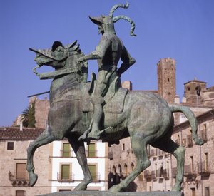Rytterstatue af Francisco Pizarro (ca. 1478-1541) (bronze)