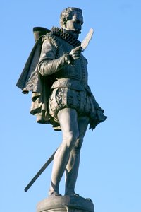 Statue af Miguel de Cervantes (1547-1616) (marmor)