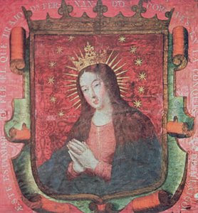 Det originale banner af Hernan Cortes (tekstil)