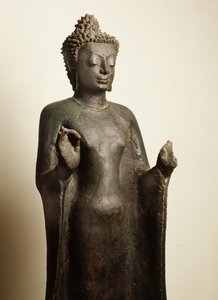 Buddha DeskEnding fra Tavatisima Haven, Davaravati Period (Bronze)