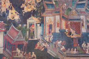 Vægmalerier i Buddhaisawan-kapellet, Wang Na-paladset (maleri) af School Thai