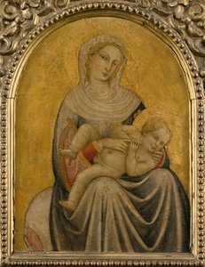 Jomfru og barn, ca. 1420 (tempera på panel) af School Tuscan