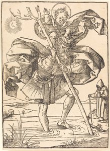 Sankt Christopher af School of Albrecht Dürer