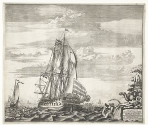 Flagskib Goto Predestinatsia Guds forsyn bygget af Peter den Store i Voronezh, 1700, 170 af Schoonebeek