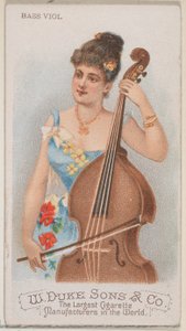 Bas Viol, fra Musical Instruments-serien N82 til Duke brand cigaretter, 1888., 1888. af Schumacher and Ettlinger