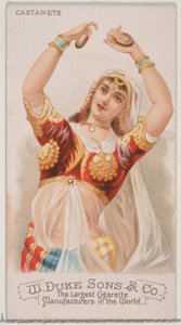 Kastanetter, fra Musical Instruments-serien N82 til Duke-cigaretter, 1888., 1888.