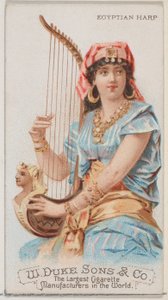 Egyptisk harpe, fra Musical Instruments-serien N82 til Duke-cigaretter, 1888., 1888.