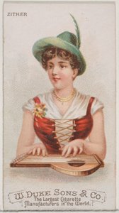 Citer, fra Musical Instruments-serien N82 til Duke-cigaretter, 1888., 1888. af Schumacher and Ettlinger