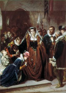 dronning Mary 1. Stuart (1542-1587) går til stilladset af Scipione Vannutelli