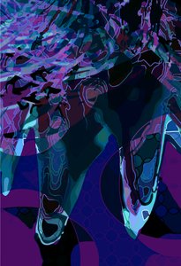 Artiskok_abst_vert3b (digital) af Scott J. Davis