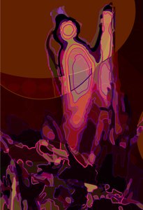 Artichoke_abst_vert6a (digital) af Scott J. Davis