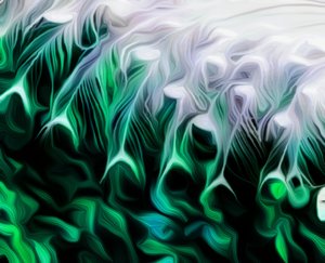 Grøn abstrakt af Scott J. Davis