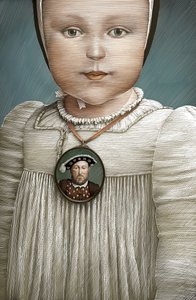 Henry VIII, 2014 (scratchboard, farvelagt digitalt)