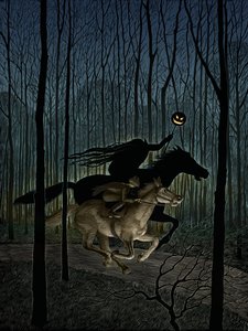 The Legend of Sleepy Hollow, 2012 (scratchboard, farvelagt digitalt) af Scott McKowen
