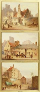 Canongate, Foot of West Port og Calton, detalje fra Edinburgh: Ni udsigter over den gamle bydel af Scottish School