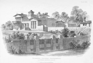 Udvendig udsigt over Holmwood, Glasgow (gravering) af Scottish School