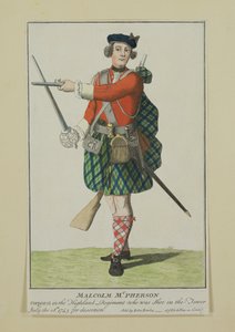 Malcolm McPherson, korporal i Black Watch Regiment, skudt til desertering, 1743 af Scottish School