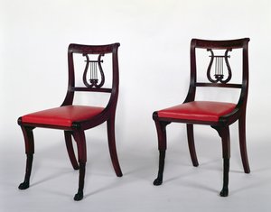Sidestole fra Duncan Phyfe Workshop, 1810-20 (mahogni) af Scottish School
