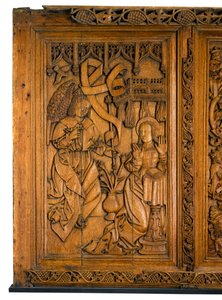 Bebudelse fra Beaton Panels, 1524-37 af Scottish School