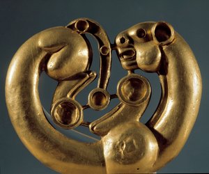Art Scythian (Scythian civilisation): guldplade, der repræsenterer en panter. Sibirien, 6. århundrede f.Kr. Eremitagemuseet i St. Petersborg.