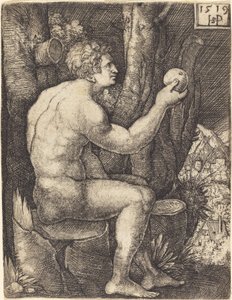 Adam siddende af Sebald Beham