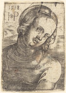 Buste af en ung kvinde af Sebald Beham