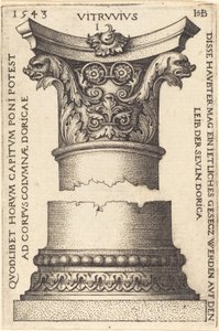 Hovedstad og grundlag for en kolonne af Sebald Beham