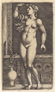 Cleopatra stående af Sebald Beham
