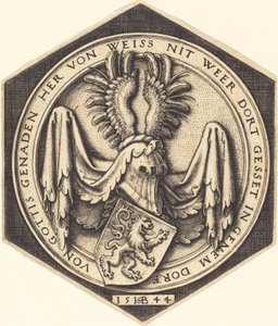 Våbenskjold med en løve af Sebald Beham
