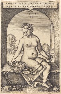 Judith sidder i et vindue af Sebald Beham