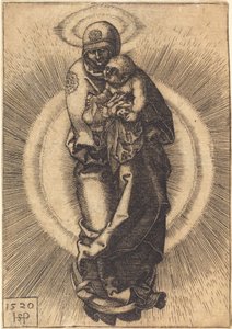 Madonna på halvmånen af Sebald Beham