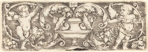 Ornament med en Vase mellem To Genii af Sebald Beham