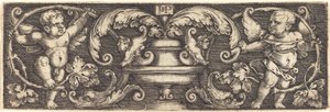 Ornament med en Vase mellem To Genii af Sebald Beham