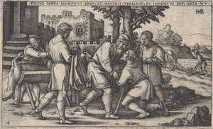 Return of the Prodigal Son, fra The History of the Prodigal Son, ca. 1540., af Sebald Beham