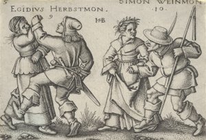september og oktober, fra bondegildet eller de tolv måneder, 1546-47. af Sebald Beham