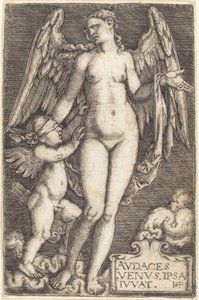 Venus og Amor af Sebald Beham