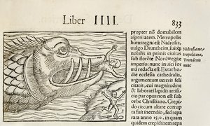 Monstrøse hvaler, der fortærer mennesker, fra 1550-udgaven af 