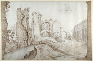 Ruinerne af Titus Thermae af Sebastian Vrancx