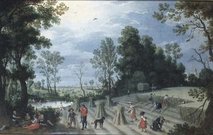 De fire årstider: Sommer (olie på lærred) af Sebastian Vrancx