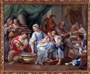 Johannes Døberens fødsel (Birth of Sankt Johannes Døberen) Maleri af Sebastiano Conca (1680-1764) Museo dell